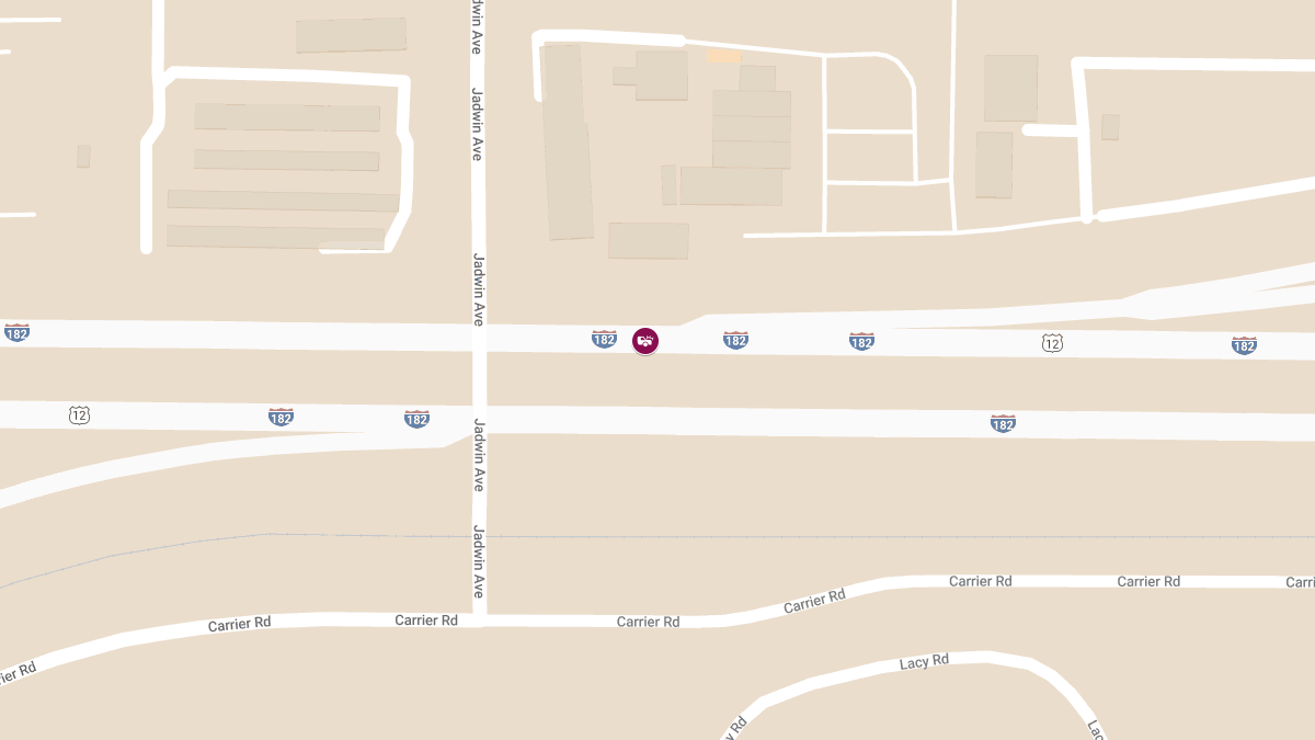 Rear-End Crash on I-182 Injures Two