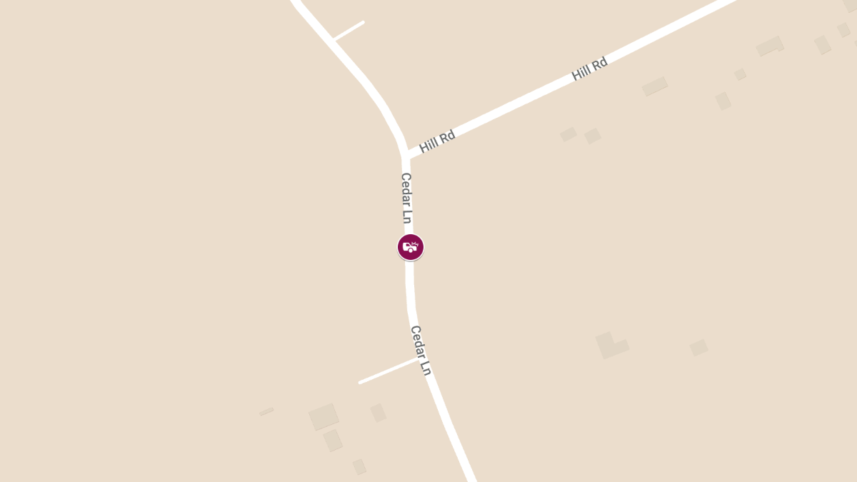 Rollover Crash at 14361 Cedar Lane