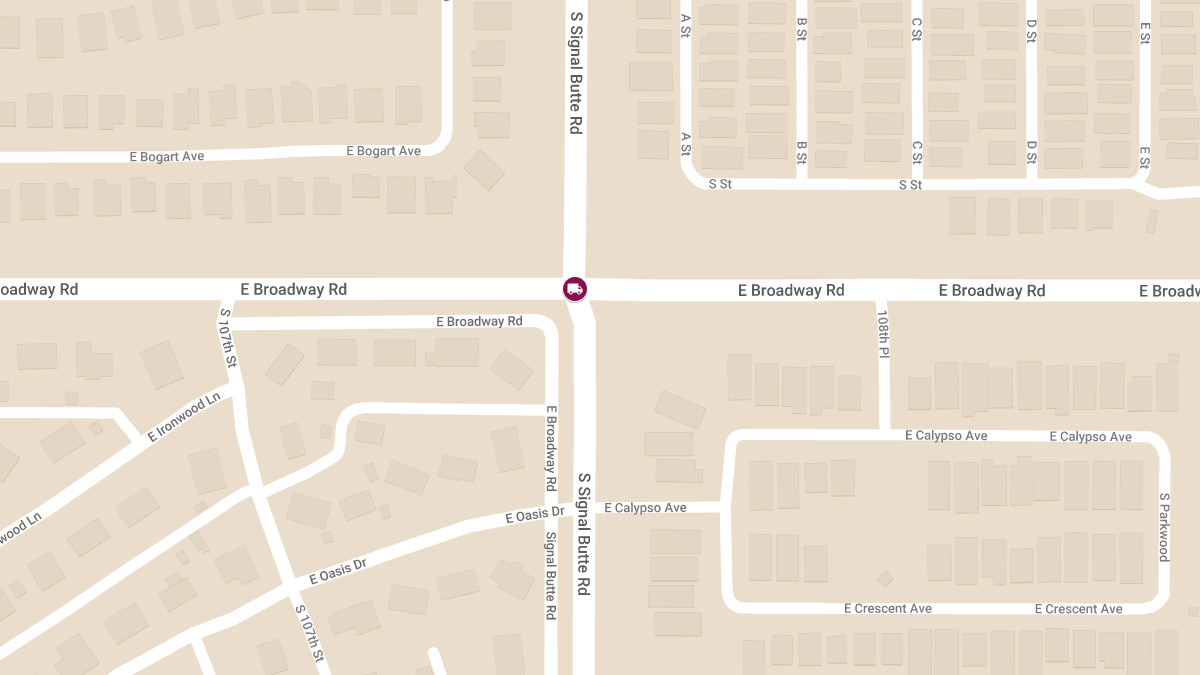 Semi-Truck Rollover Crash at Signal Butte Rd & Broadway Rd