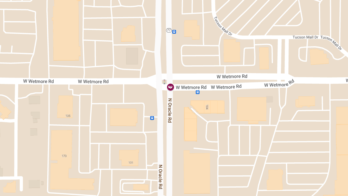 Serious Crash with Injuries at N Oracle Rd & W Wetmore Rd