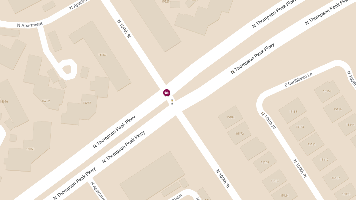 Serious Head-On Collision at 100th St & Thompson Peak Pkwy