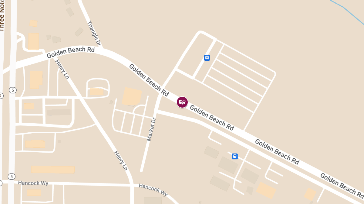 Severe Crash on Golden Beach Rd near Market Dr