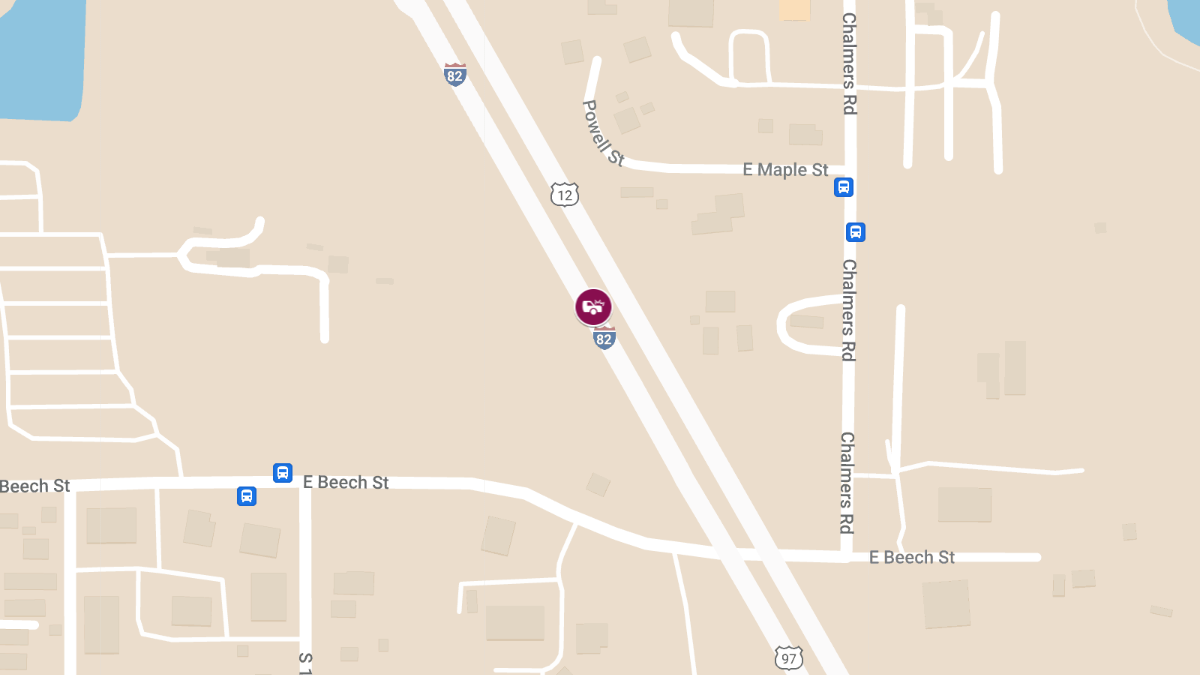 Three Hospitalized in Two-Vehicle Crash on I-82 Near Milepost 34