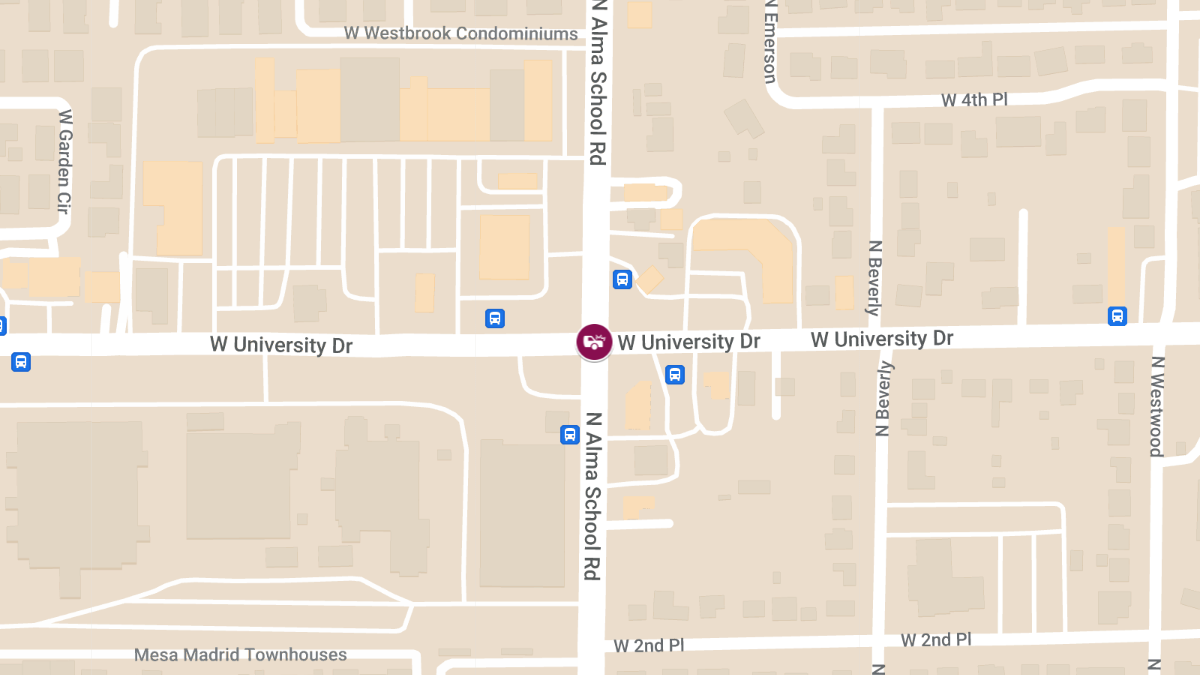 Three Injured in Multi-Vehicle Crash at Alma School Rd & University Dr