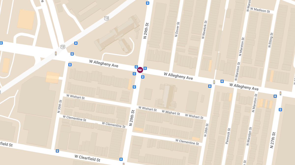 Three Injured in Two-Vehicle Collision at N 29th St & W Allegheny Ave