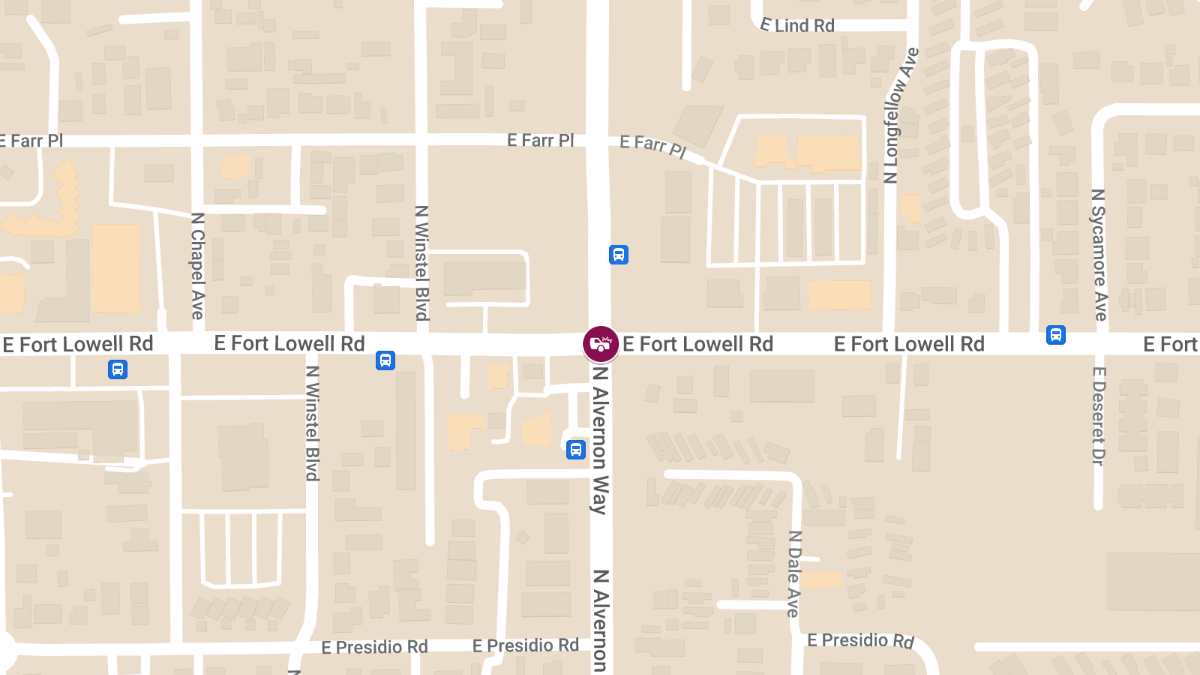 Three-Vehicle Crash at East Fort Lowell Rd & North Alvernon Way