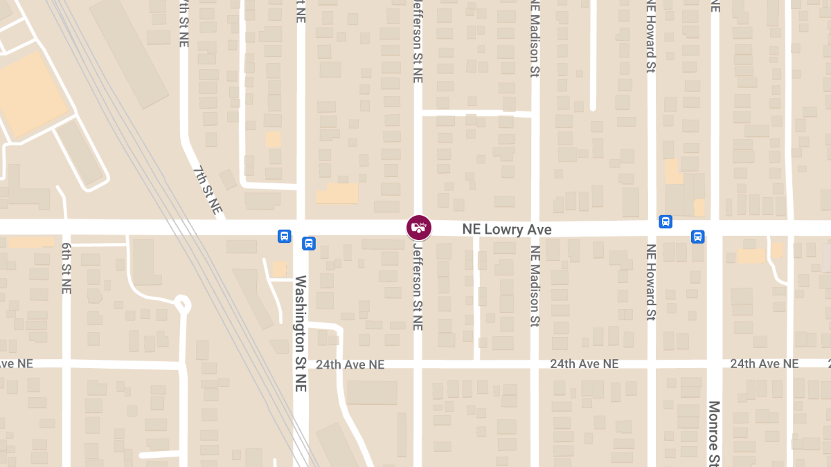 Traffic Collision with Injuries at Jefferson St NE & Lowry Ave NE