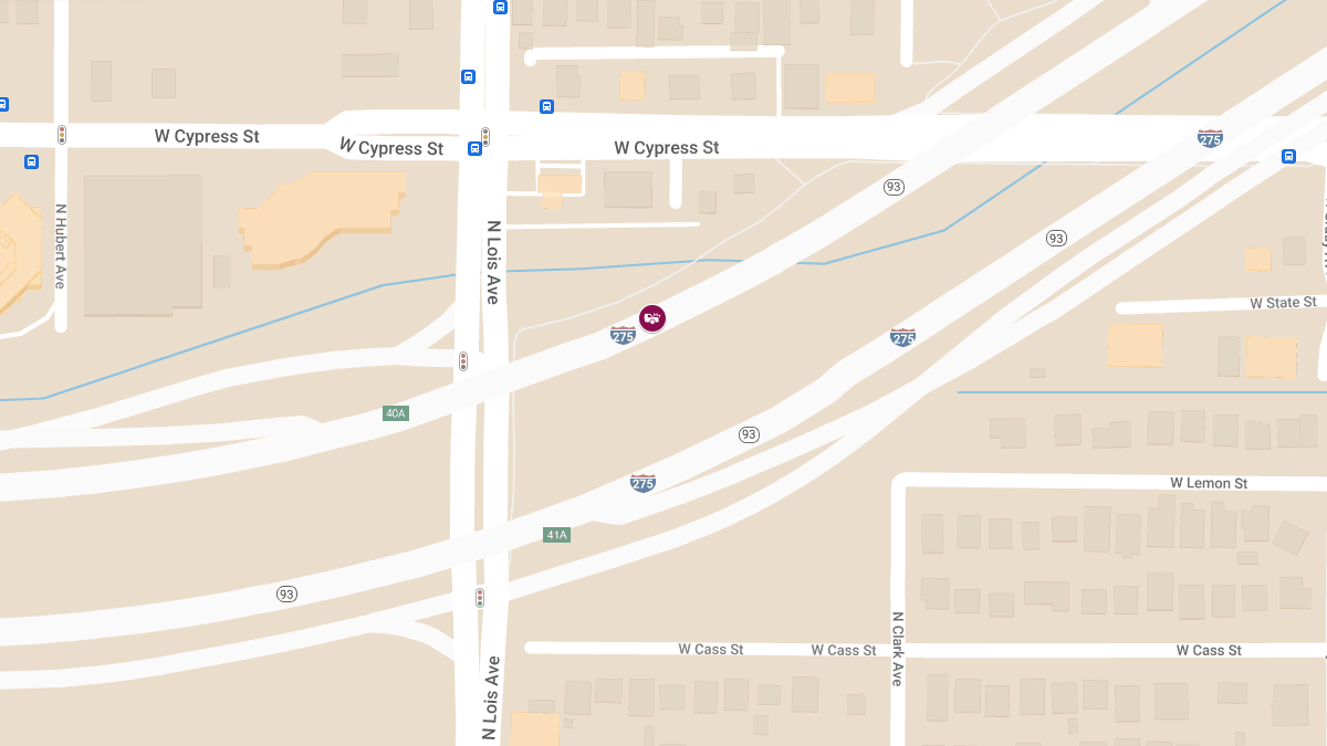 Traffic Disruption on I-275 South After Crash at Lois Ave