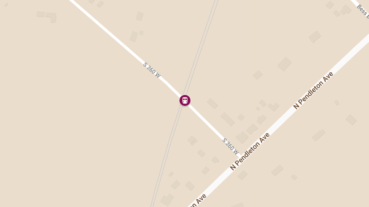 Train vs. Vehicle Incident Reported Near S 360 W & N Pendleton Ave
