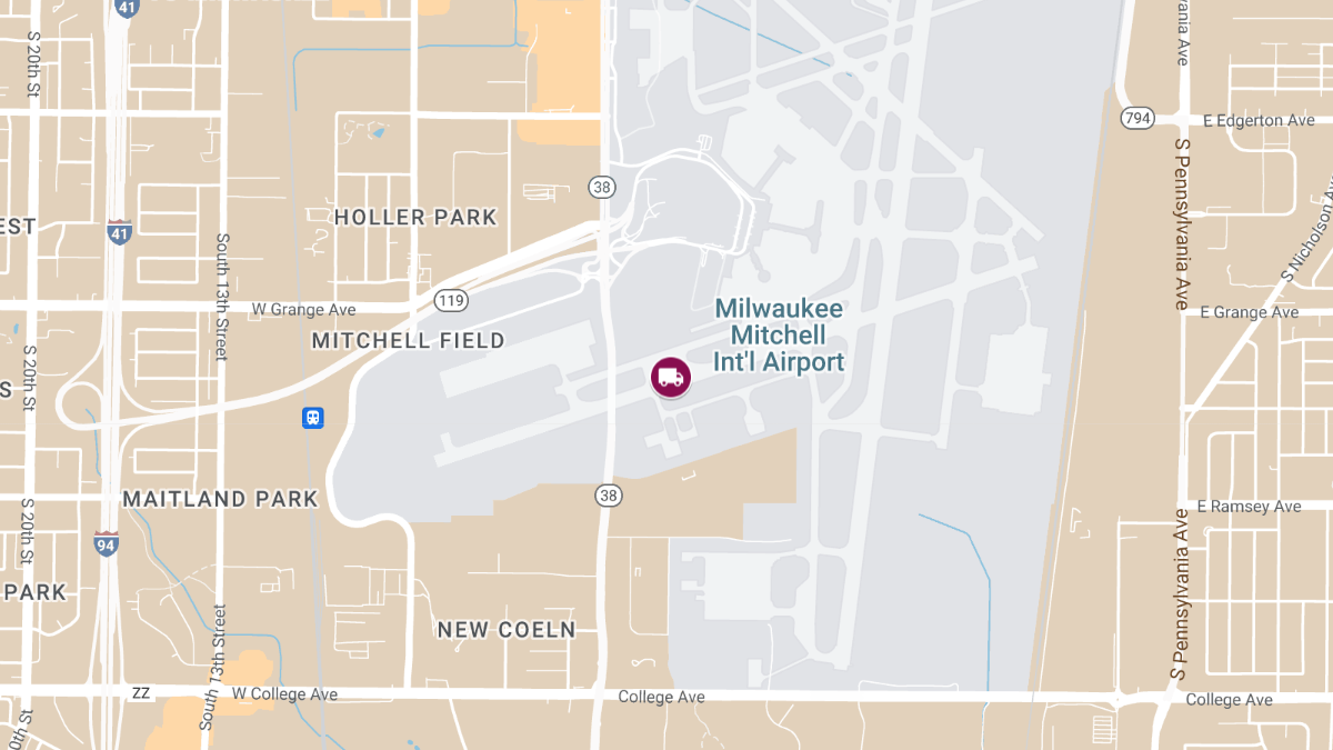 Truck Rollover with Injuries and Fuel Spill at Mitchell International Airport