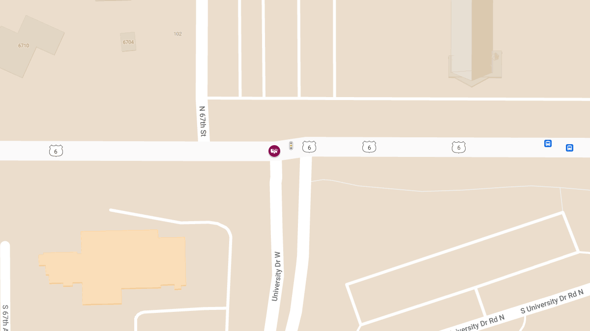 Two-Car Accident with Injury at Dodge St & University Dr