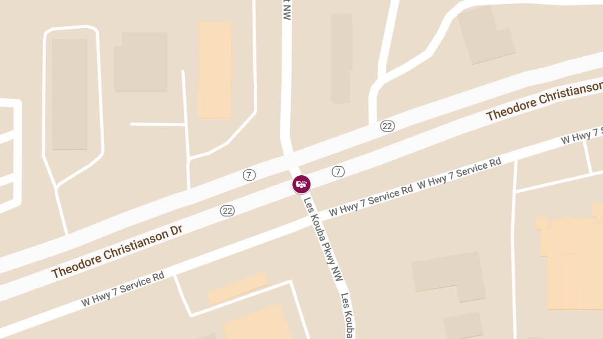 Two Injured in Collision at Hwy 7 & Les Kouba Pkwy NW