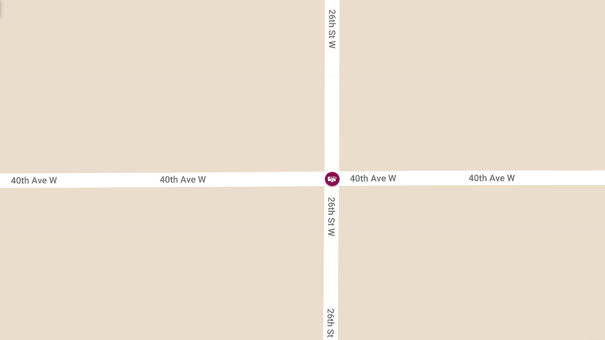 Two Injured in Rollover Crash Near 26th St W & 40th Ave W
