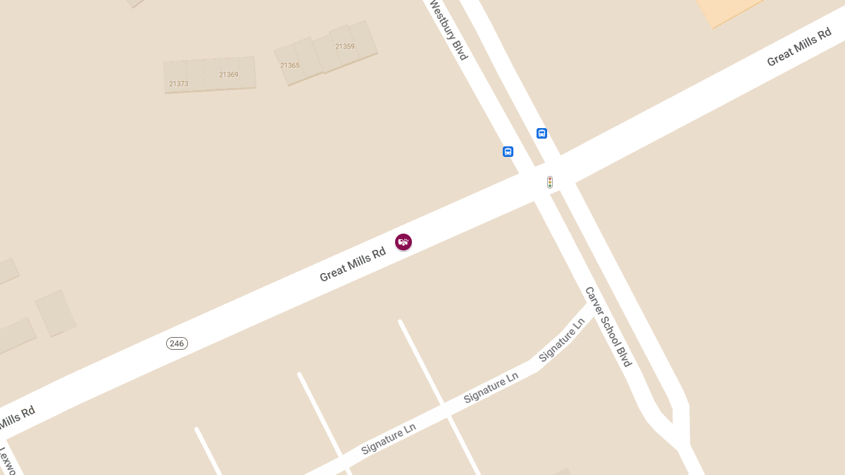 Two Injured in Two-Vehicle Collision on Great Mills Rd