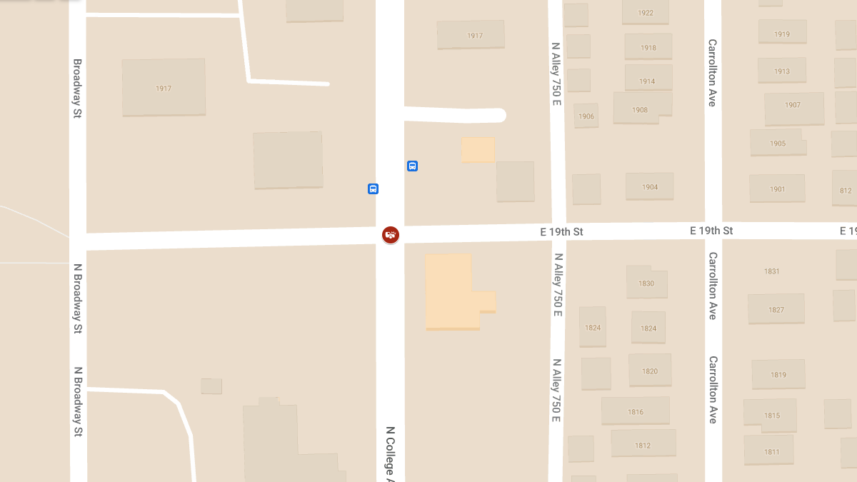 Two-SUV Collision at E 19th St & N College Ave