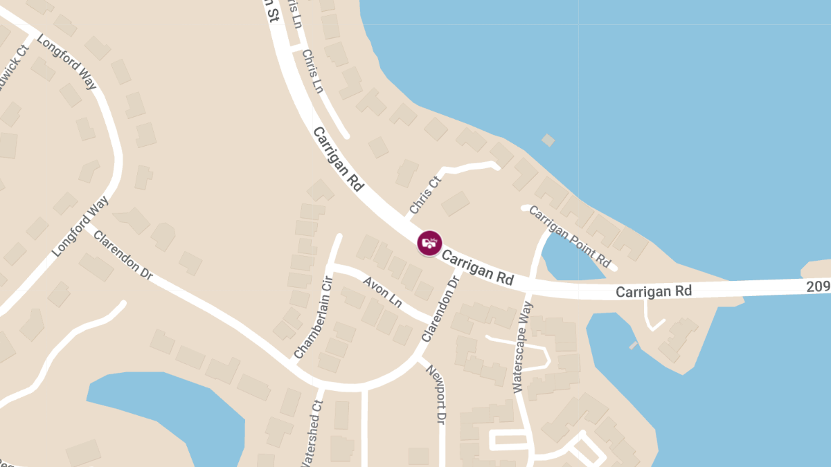 Two-Vehicle Accident at Carrigan Rd & Clarendon Dr