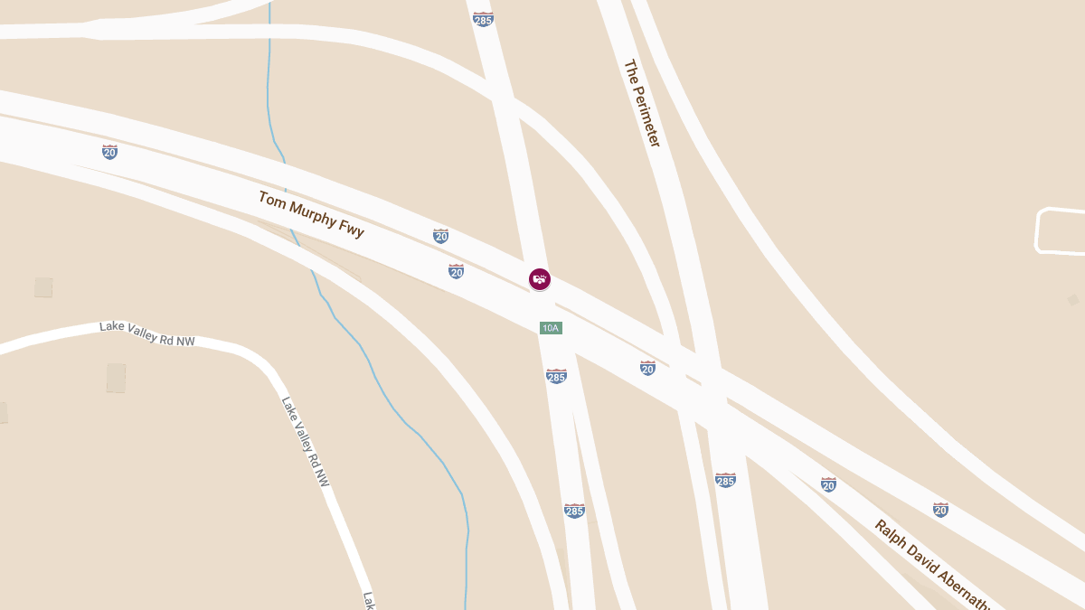 Two-Vehicle Accident at I-20 E & I-285 S Leads to Injuries
