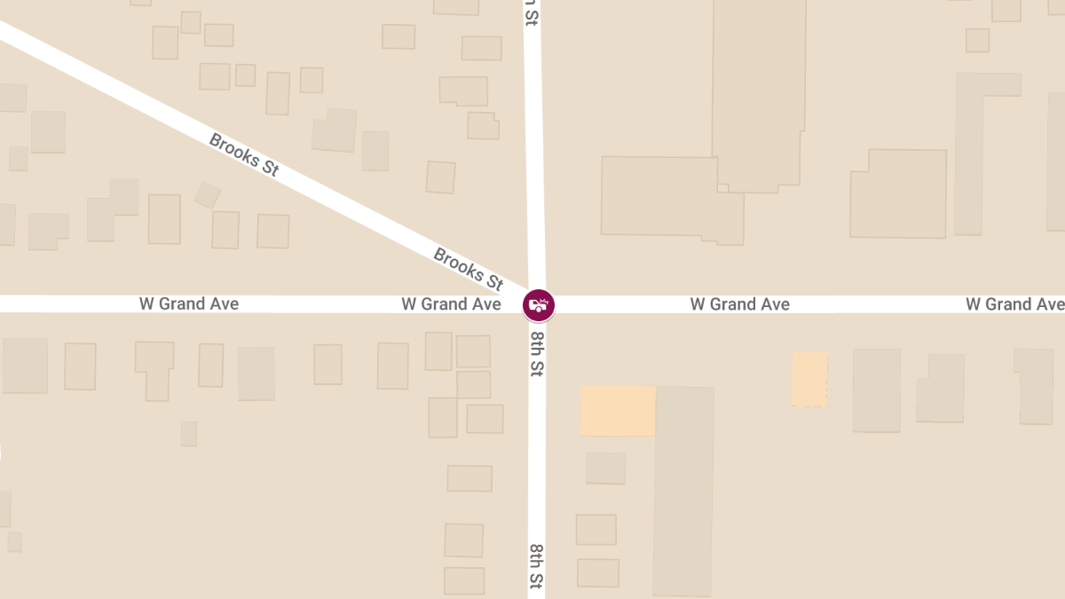 Two-Vehicle Accident at W Grand Ave & 8th St
