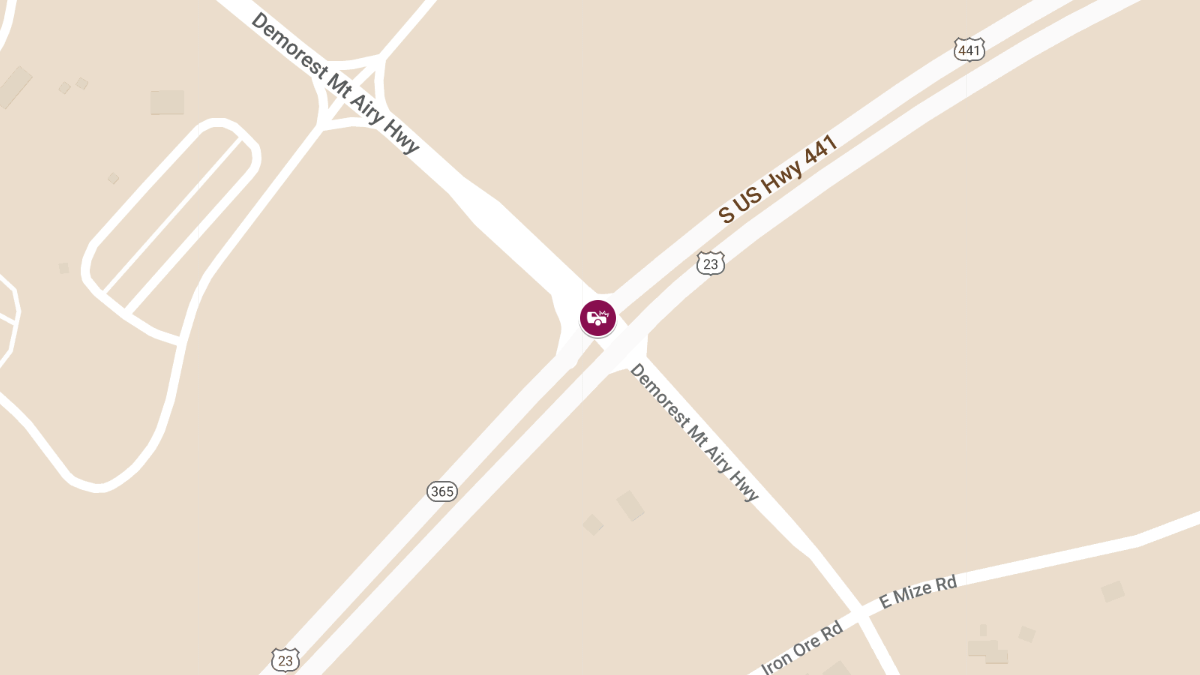 Two-Vehicle Accident on Ga. 365 at Demorest-Mt. Airy Highway