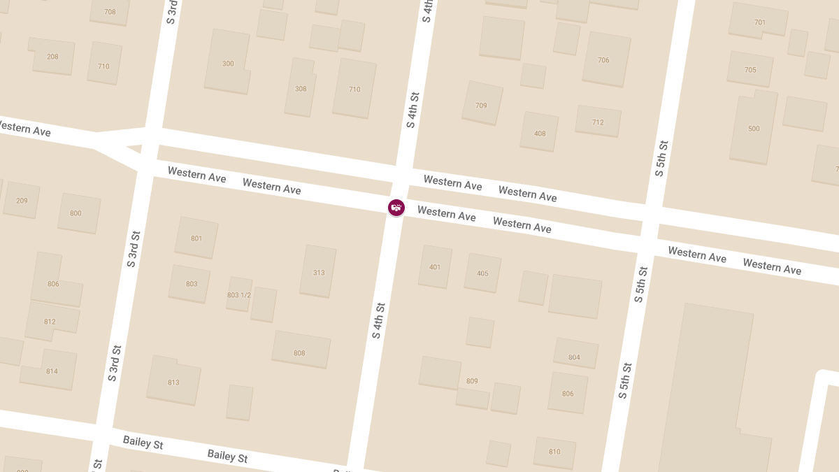 Two-Vehicle Accident with Injuries at 4th St & Western Ave