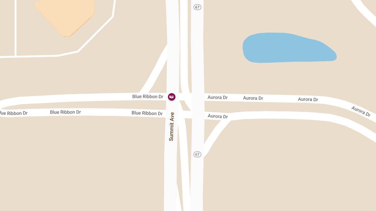 Two-Vehicle Accident with Injuries at Summit Ave & Blue Ribbon Dr