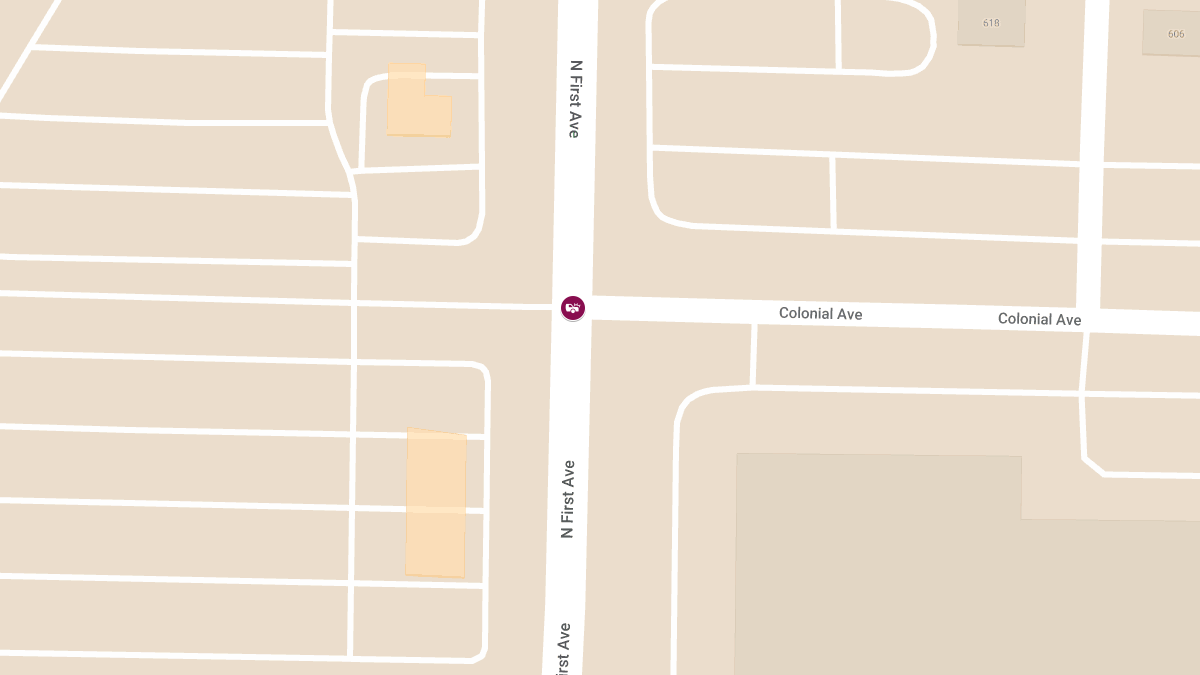Two-Vehicle Collision Reported at Colonial Ave & N 1st Ave