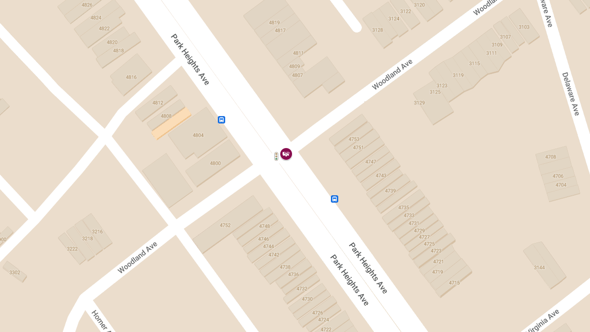 Two-Vehicle Collision With Injuries at Park Heights Ave & Woodland Ave