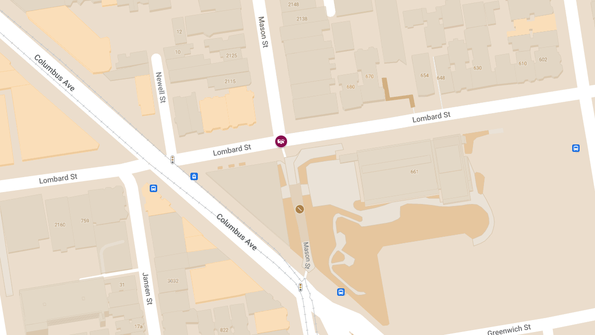 Two-Vehicle Collision with Injuries at Mason St & Lombard St