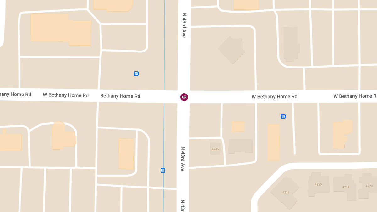 Two-Vehicle Collision with Injuries at N 43rd Ave and W Bethany Home Rd