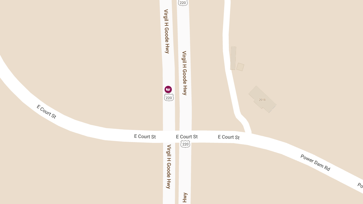 Two-Vehicle Collision with Injuries on Rt. 220SB Virgil H. Goode Highway