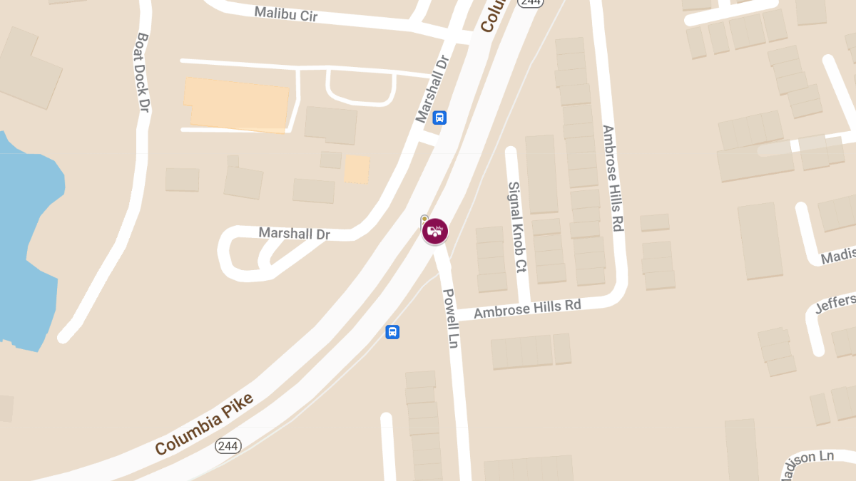 Two-Vehicle Crash at Columbia Pike & Powell Ln Leaves One Critically Injured