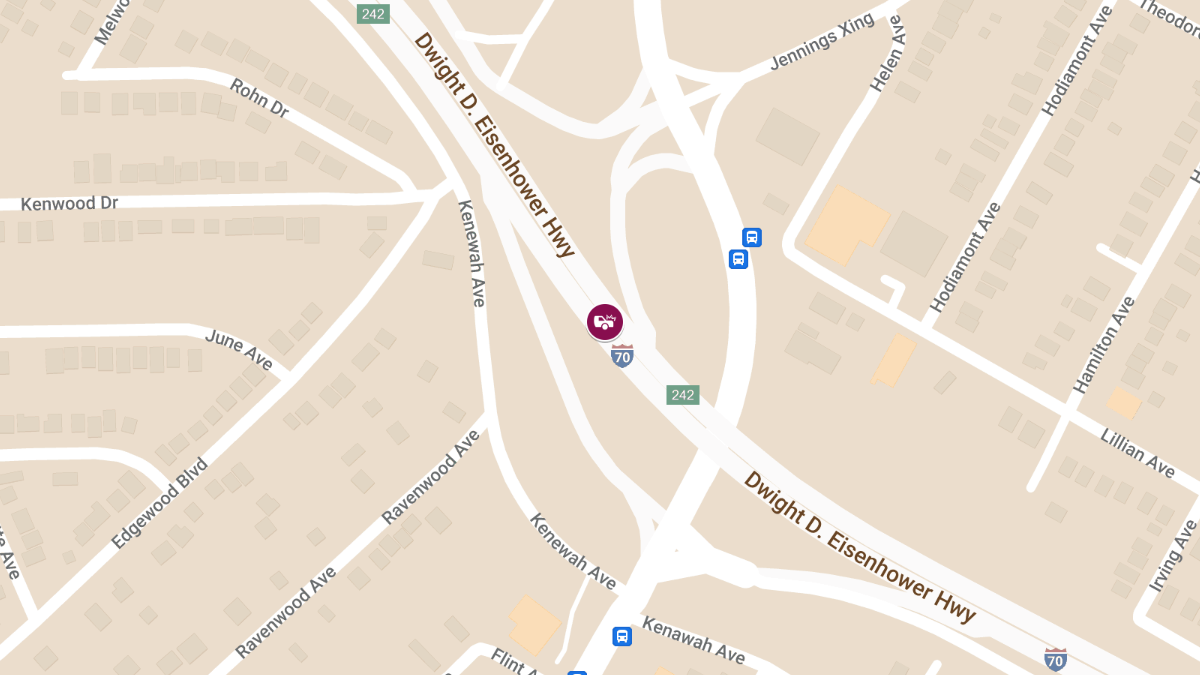 Two-Vehicle Crash on I-70 Near Jennings Station Rd Injures Two