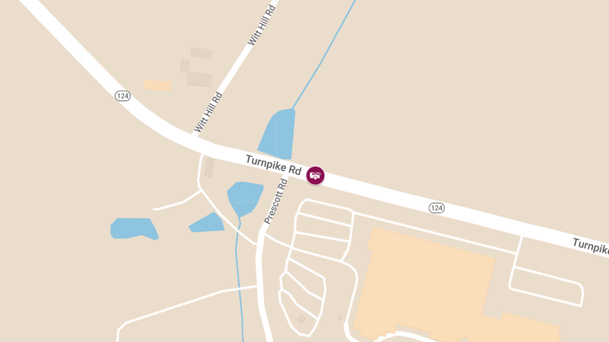 Two-Vehicle Crash on Rt. 124 at Prescott Rd