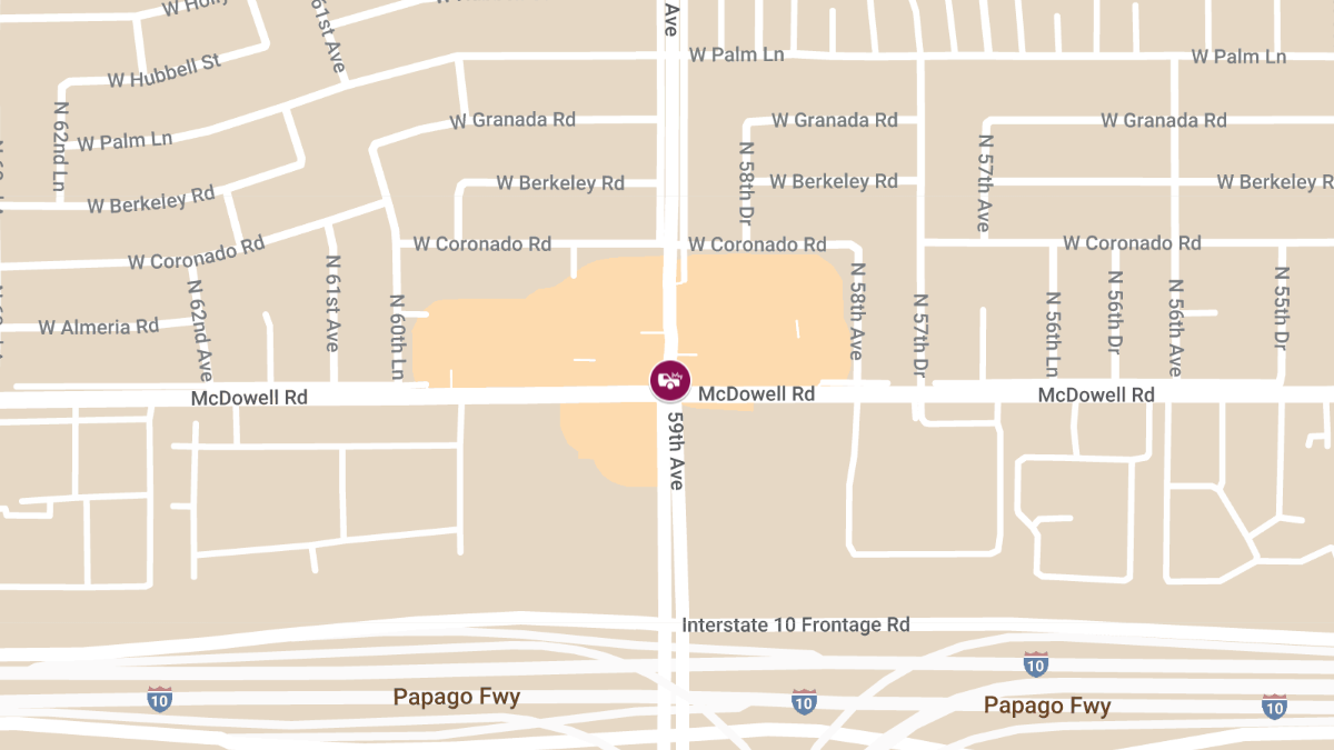 Two-Vehicle Crash with Injuries and Overturned Truck at N 59th Ave and W McDowell Rd