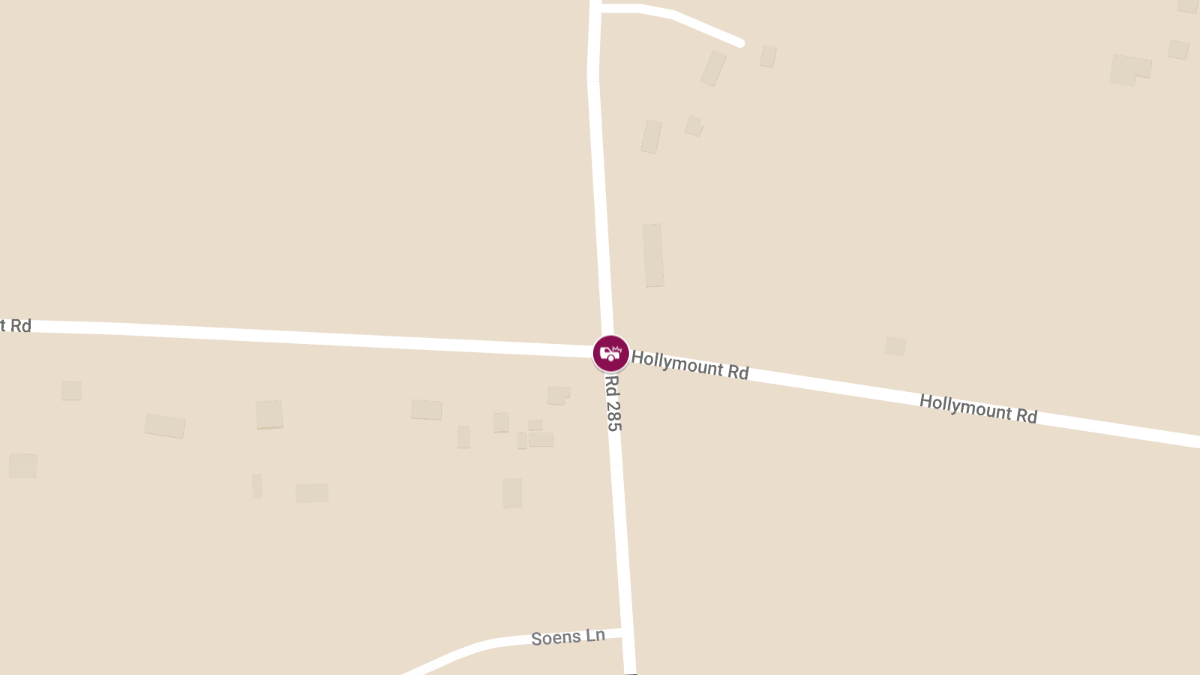Two-Vehicle Crash with Injuries at Beaverdam Rd & Hollymount Rd