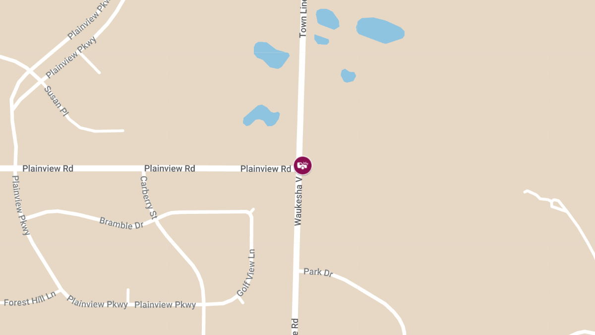 Two-Vehicle Crash with Injuries at Plainview Rd and Town Line Rd