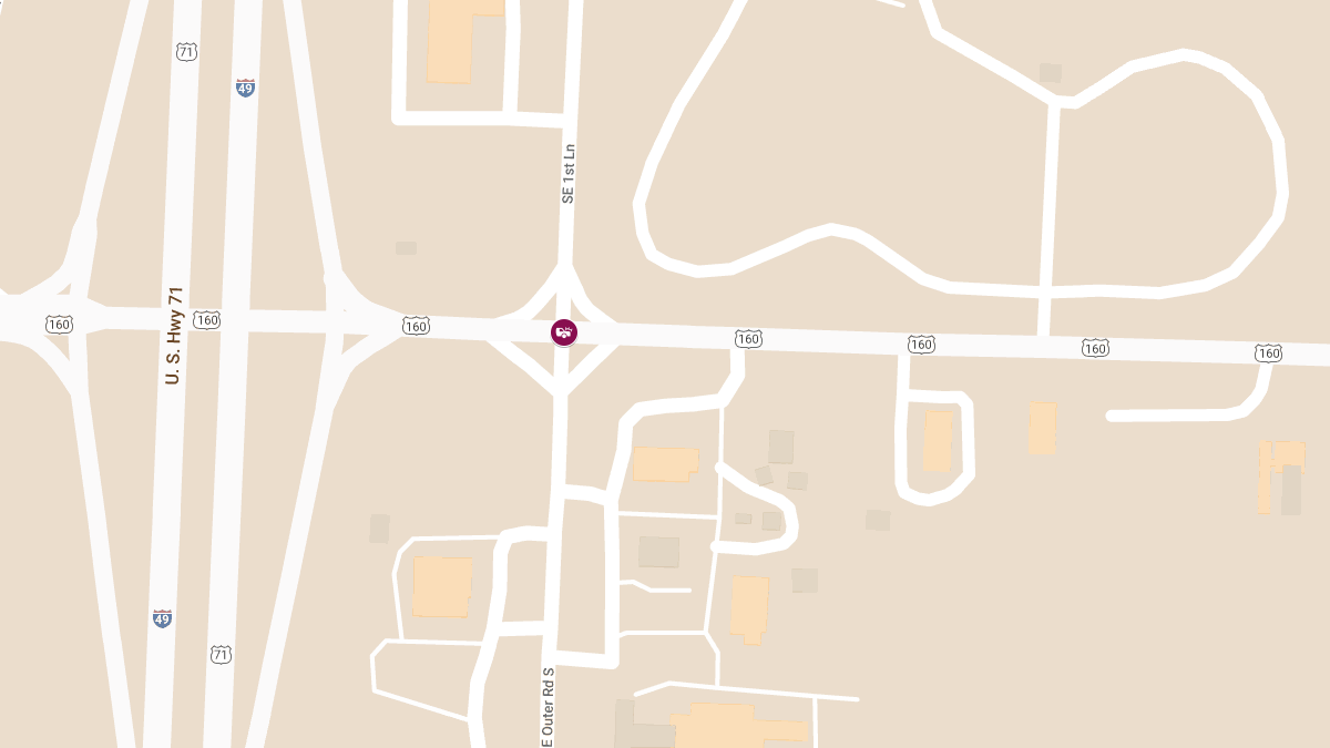 Two-Vehicle Crash with Injuries at US-160 and 1st Ln in Lamar Heights