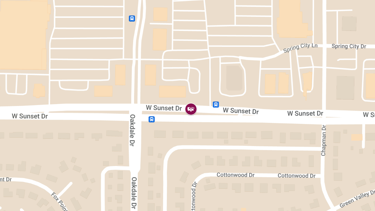Two-Vehicle Crash with Injuries on W Sunset Dr