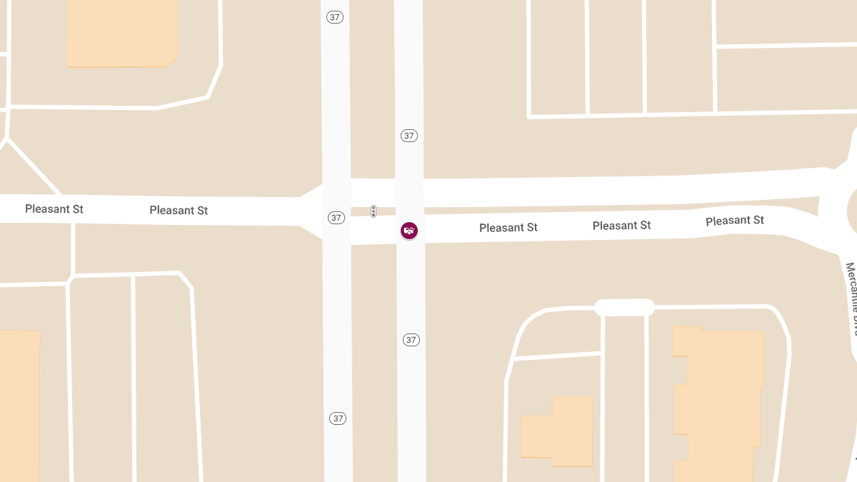 Vehicle Accident Reported at SR-37 SB & Pleasant St