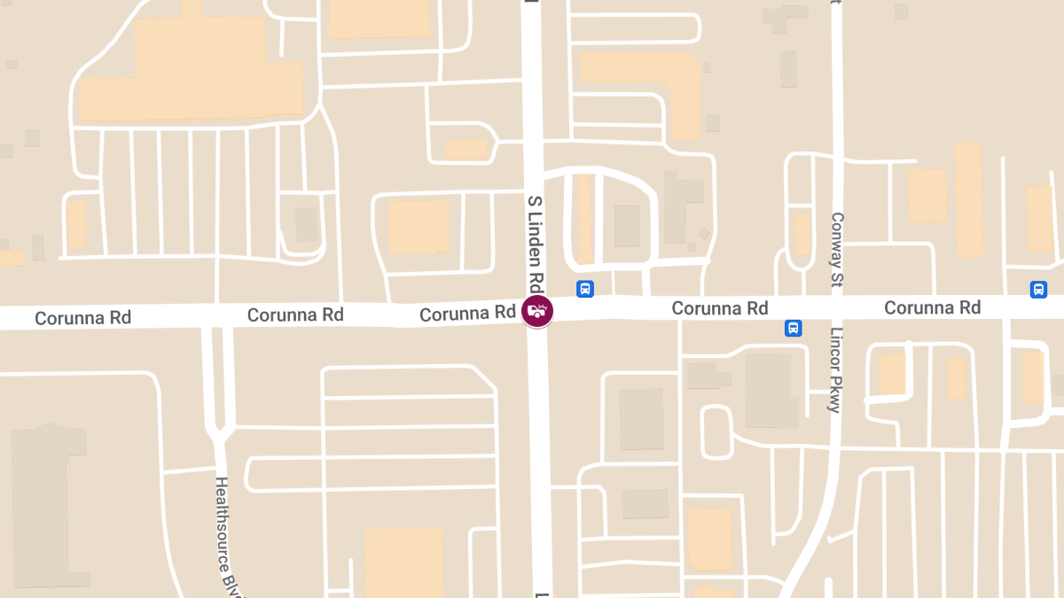 Vehicle Accident With Injuries at Corunna Rd and S Linden Rd