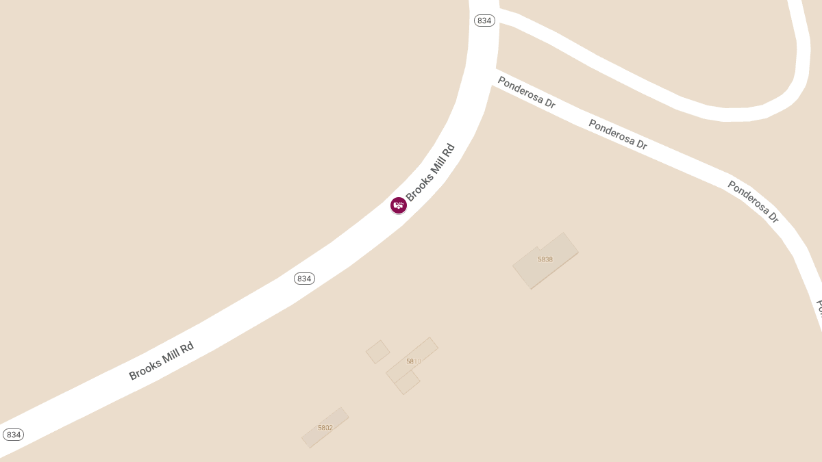 Vehicle Accident on Brooks Mill Rd Near Ponderosa Dr