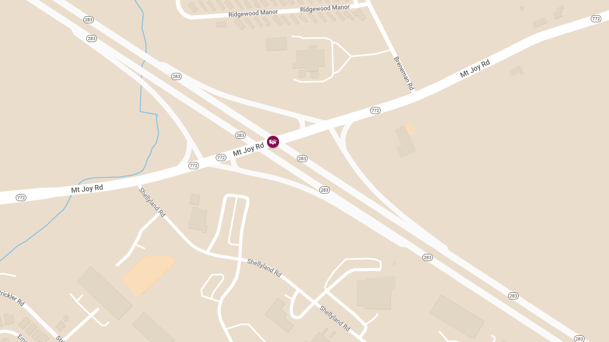 Vehicle Accident on Route 283 East at Mount Joy Rd