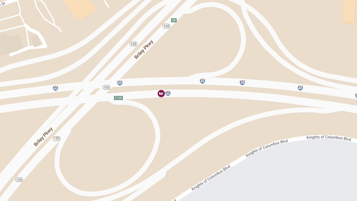 Vehicle Accident with Injuries at Exit 215B, I-40 W