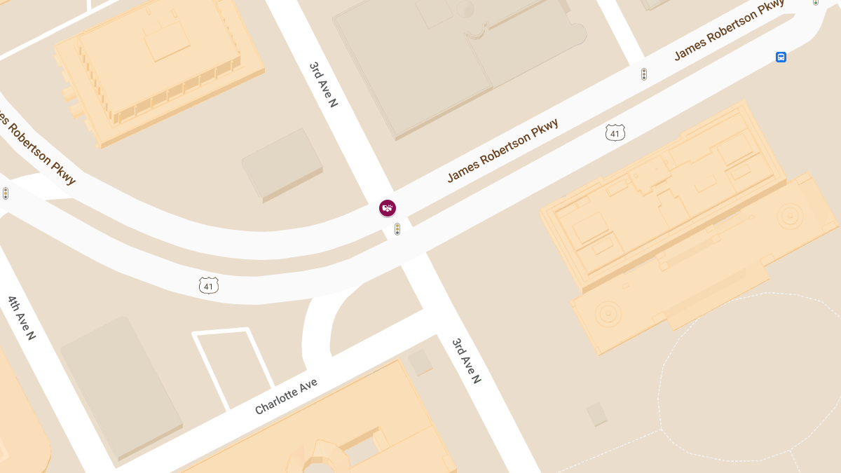Vehicle Accident with Injuries at James Robertson Pkwy & 3rd Ave N