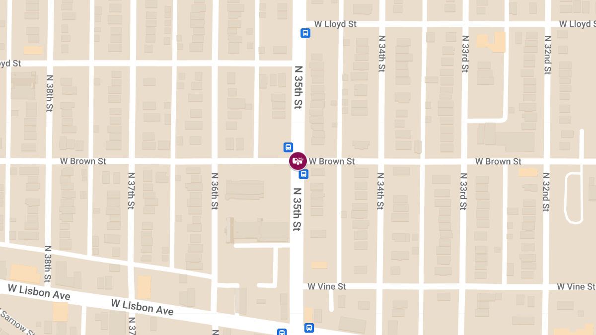 Vehicle Accident with Injury at N 35th St & W Brown St