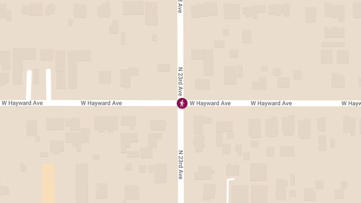 Vehicle Collision Involving Pedestrian at N 23rd Ave & W Hayward Ave