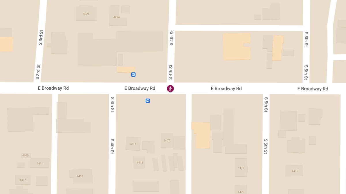 Vehicle Collision Involving Pedestrian at S 4th St and E Broadway Rd
