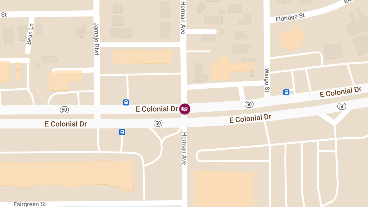Vehicle Collision With Injuries at E Colonial Dr & Herman Ave