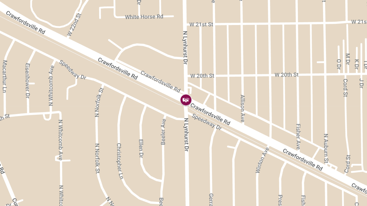 Vehicle Collision With Injuries at N Lynhurst Dr & Crawfordsville Rd