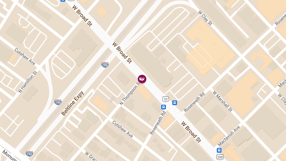 Vehicle Collision With Injuries at N Thompson St & W Broad St